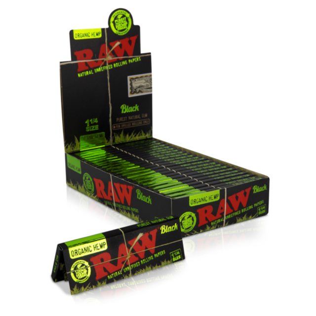 RAW BLACK 1 1/4 PAPER
