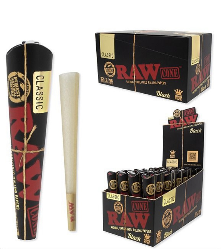 RAW BLACK KING SIZE CONE 32